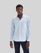 Men's sky blue thin-striped SLIM shirt-1