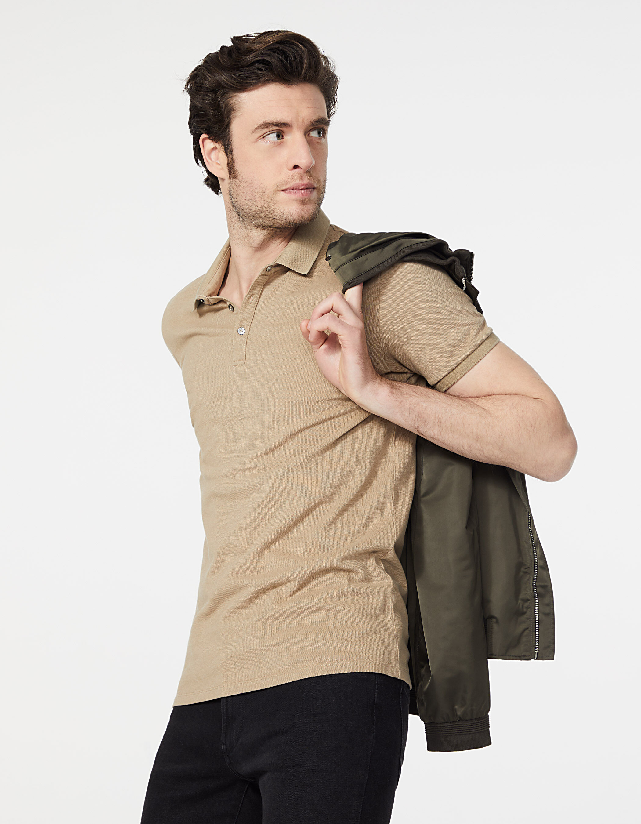 Polo beige 2024 homme