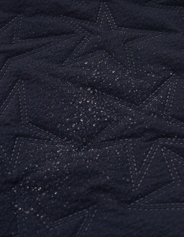 Abrigo reversible sherpa estrellas nailon azul marino niña-8