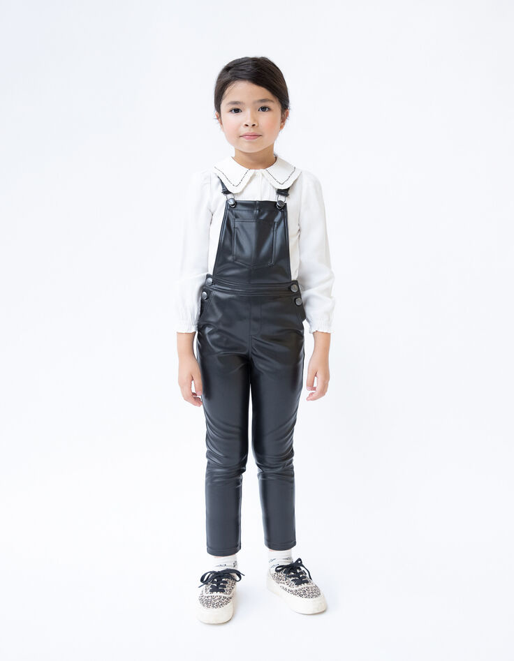 Girls’ black rock vibe dungarees-2