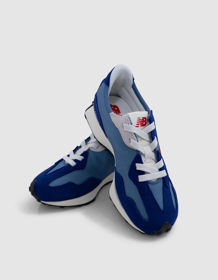 Blaue und rote NEW BALANCE 327 Turnschuhe für Jungen-5