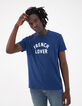 Tee-shirt indigo IKKS BETTER avec marquage blanc-2