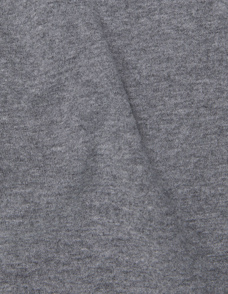 Grey boy's embossed message T-shirt with Polaroid effect-7