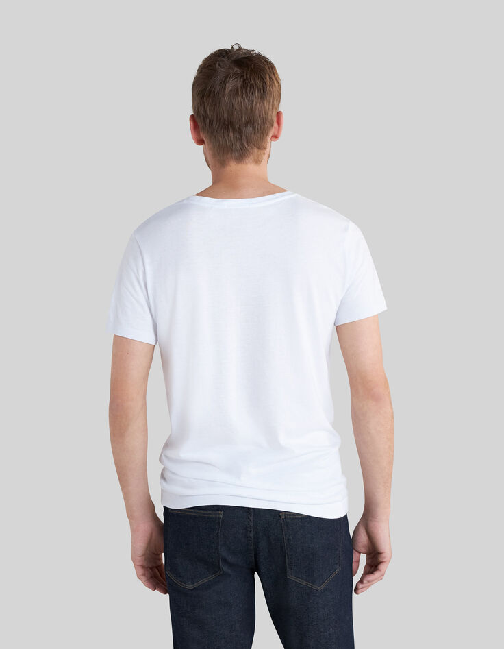 Men’s white cotton modal t-shirt-2