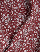 Girl's burgundy micro floral print dress-7