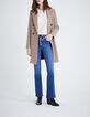 Women’s sesame wool-rich long coat-7