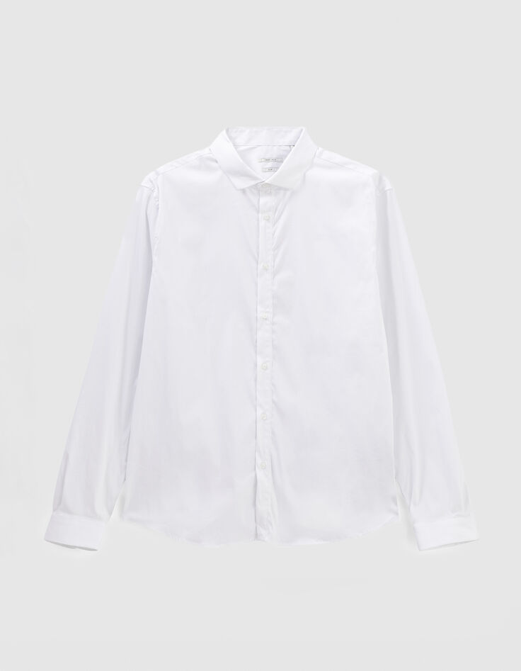 Men’s white EASY CARE SLIM shirt-7