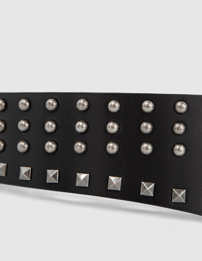 Black Leather Corset Belt for Men