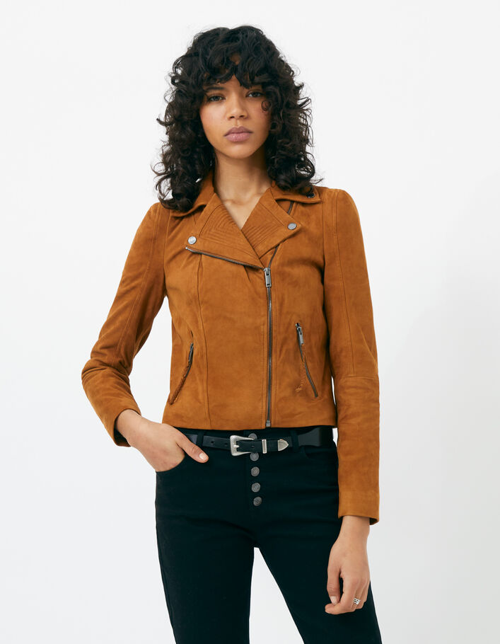 Brown Leather Jacket: Made From 100% Lambskin Leather