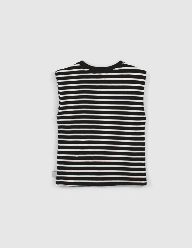 Schwarzes Mädchen-T-Shirt mit Streifen IKKS – MICKEY-2