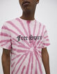 Pink T-shirt tie and dye print Heren-4