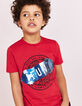 Boys' red reversible skateboard sequin T-shirt -1