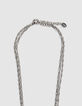Collier double chaîne avec pendentif talisman IKKS femme-3