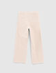 Girls’ vanilla corduroy flared trousers-4