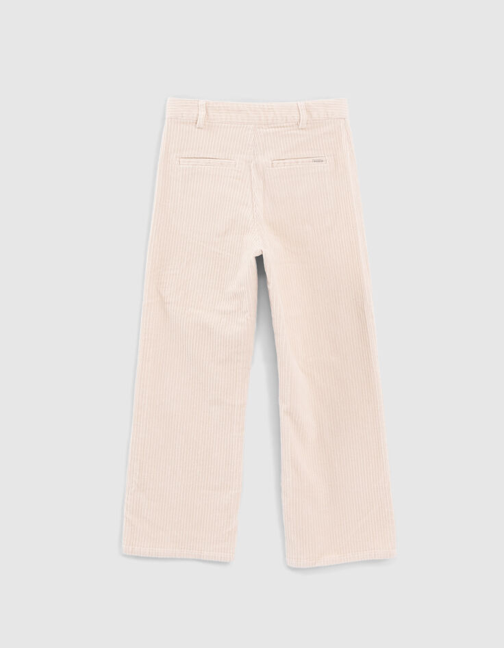 Girls’ vanilla corduroy flared trousers-4