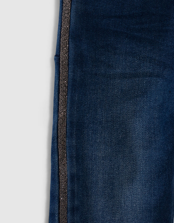 Blaue SLIM-Mädchenjeans aus Cosy-Fleece-Denim-4