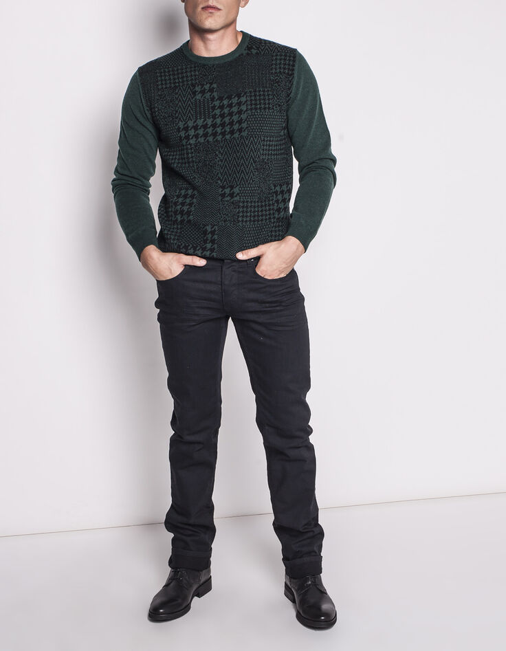 Pull vert homme-2