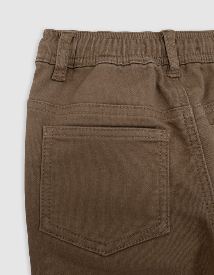 Jean upcyclé JOGGER camel esprit battle garçon-8