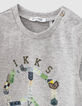 Camiseta gris motivos e insignias aviadores bebé niño -4