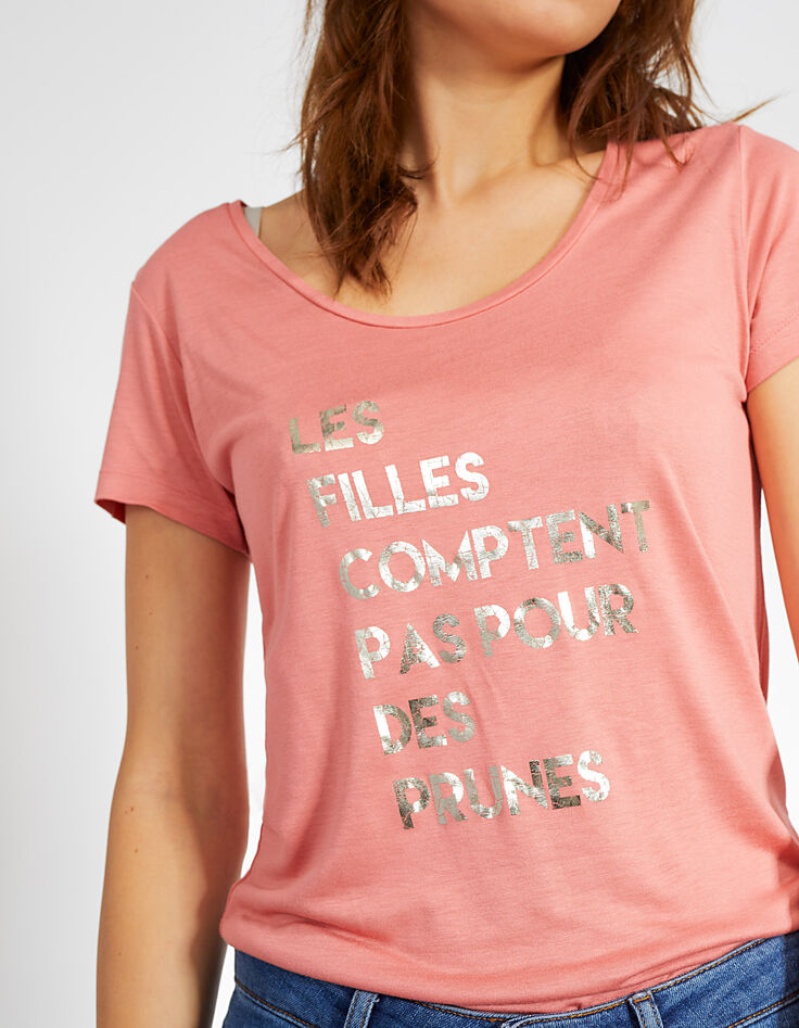 T-Shirt Les filles comptent pas pour des prunes I.Code-2