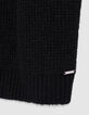 Girl's black sleeveless knit sweater-7