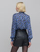 Electric blue star and lightning print blouse-4