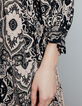Robe courte en crêpe de viscose imprimé foulard femme-5