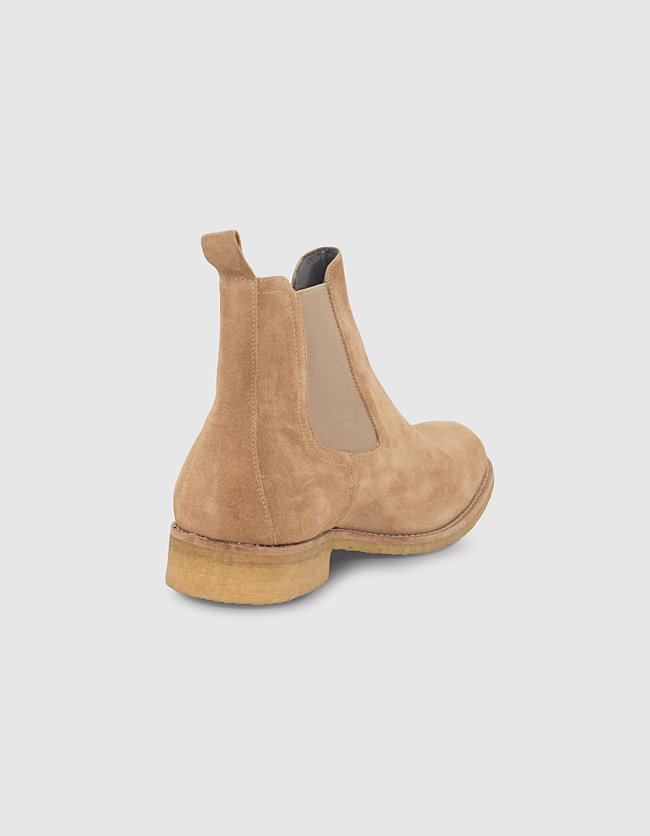 mens light suede chelsea boots