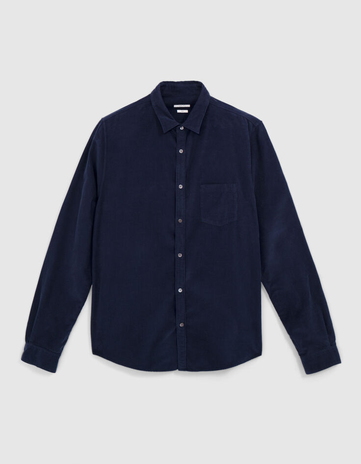 Camisa REGULAR de terciopelo índigo milleraies para hombre-6