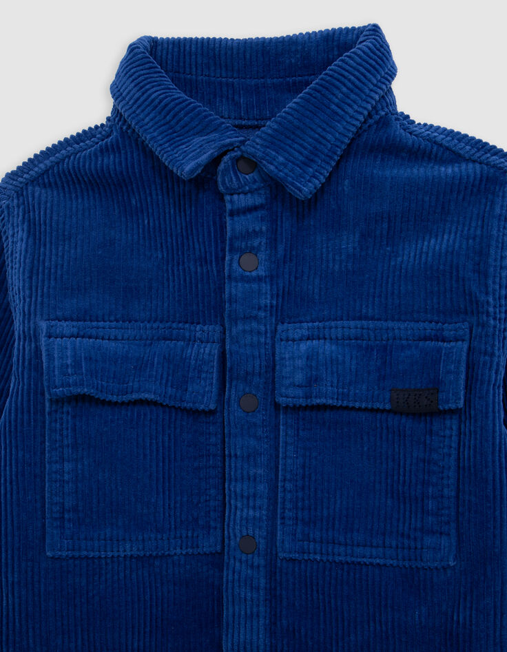 Blauw corduroy overhemd voor jongens-8