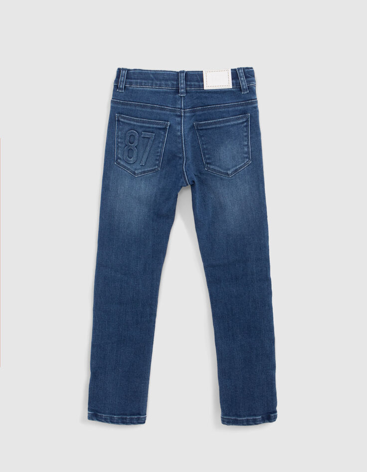 SLIM blaue Heavy-Duty-Jeans, Druck, Prägung, für Jungen-5