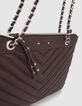 Women’s garnet leather 1440 Reporter clutch bag-4