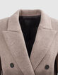 Manteau long en majorité laine coloris sésame femme-4