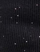 Girl's black sequin and sequin knit snood-6