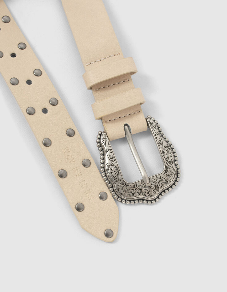 Girls’ vanilla studded belt-4