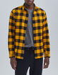 Men’s yellow checked motif REGULAR shirt-2