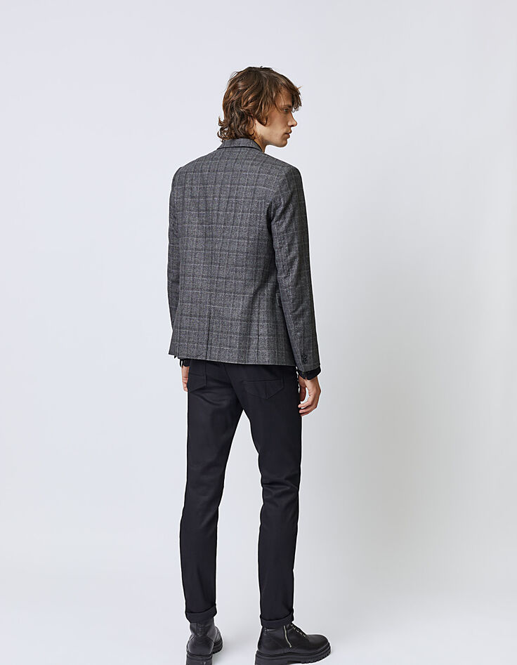 Men’s charcoal grey Prince of Wales check jacket-2