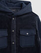 Boy's navy two-ply hooded overshirt-5