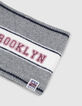 Boys’ grey slogan jacquard knit snood-2