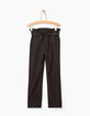 Girls’ anthracite grey flowing paperbag trousers-2