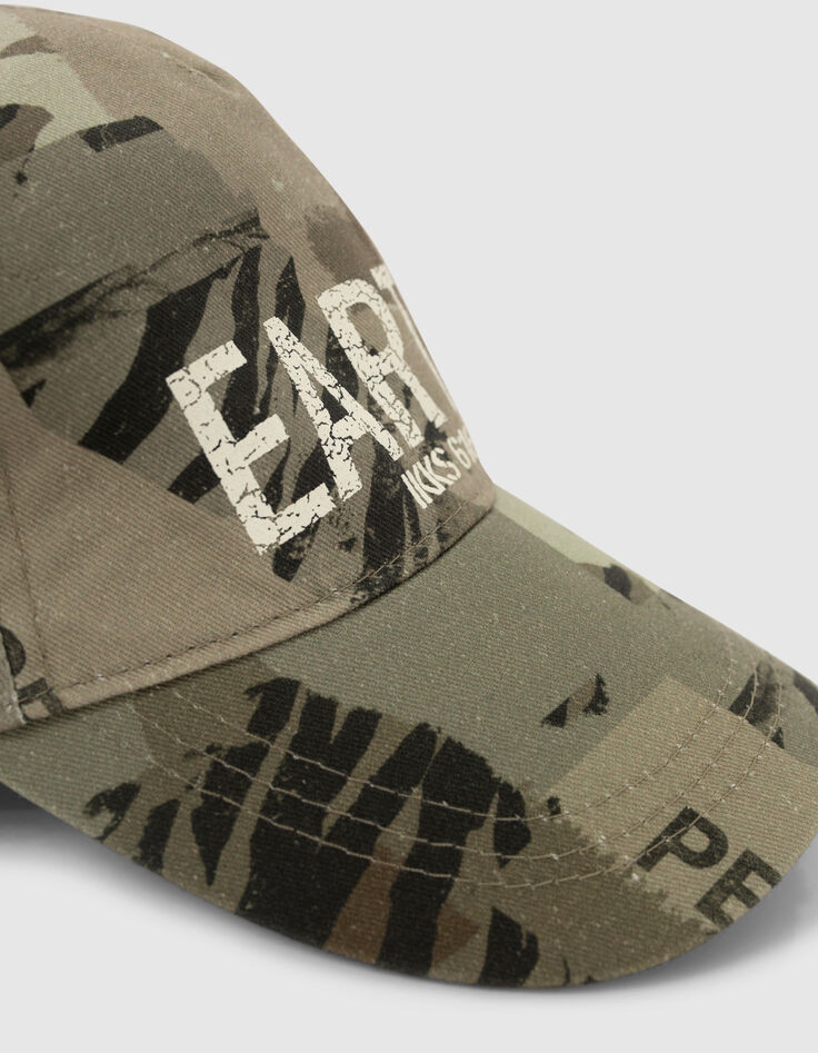 Boys’ khaki camouflage print cap-3