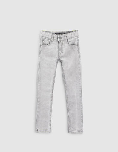 Boys’ grey SKINNY jeans with reflective details - IKKS