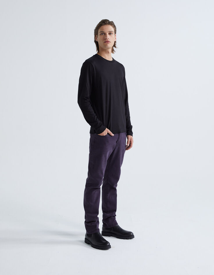 Men’s black cotton modal t-shirt-7