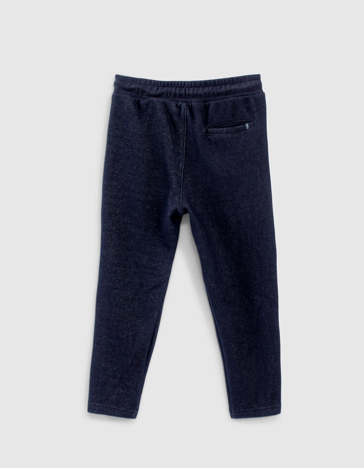 Boys’ navy joggers with 2 long zips down sides-4