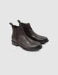 Chelsea Boots braun gekerbtes Nubukleder Homme-5