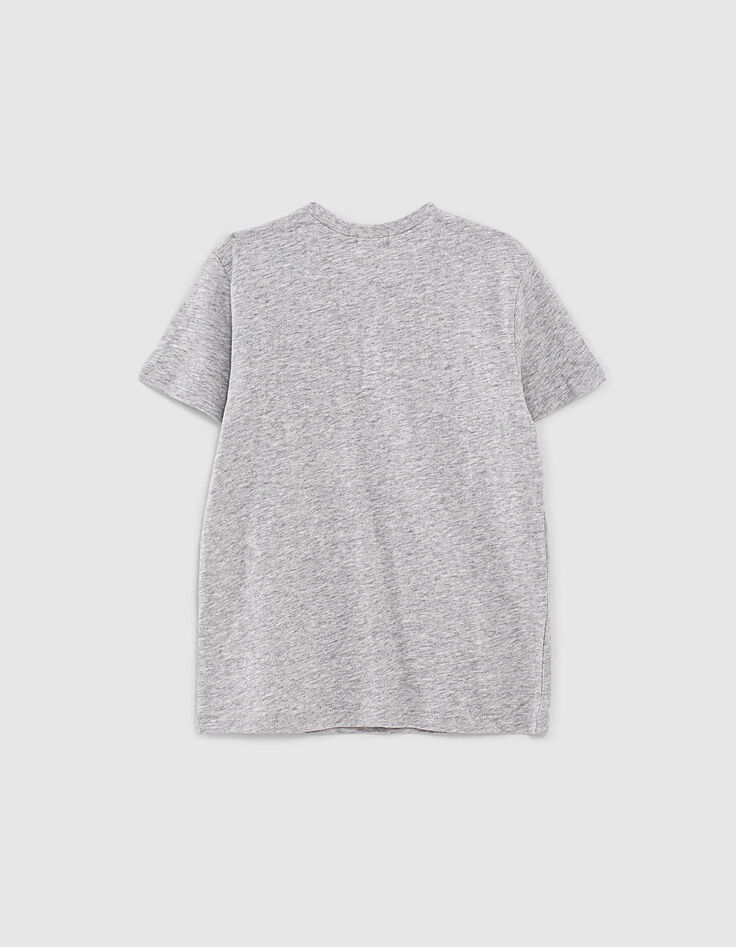 Boys’ grey lenticular surfboard organic cotton T-shirt-3