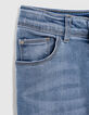 Light blue slim vintage jeans bio hoge taille meisjes-4