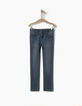 Girls’ blue slim-fit trousers-1