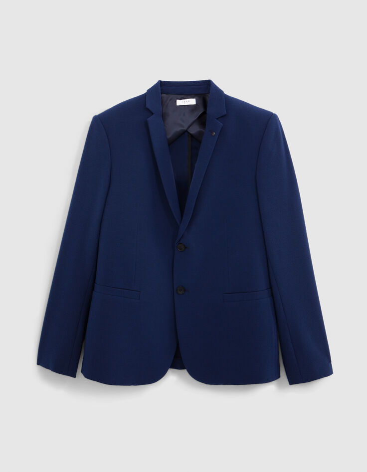 Men's indigo seersucker suit jacket-6