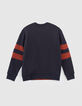 Marine sweater reliëf maxi-borduursel jongens-4